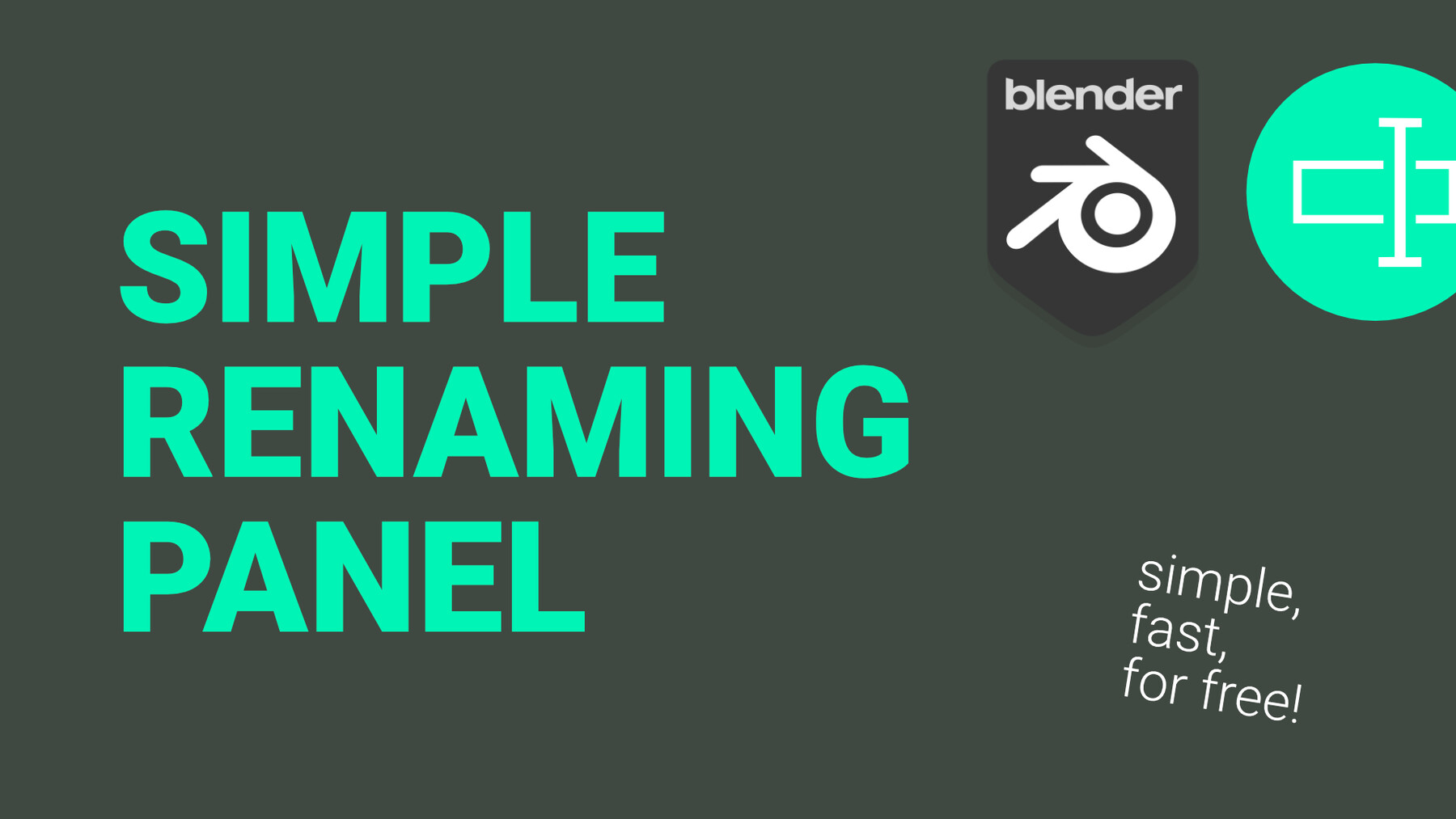 Simple Renaming Panel Blender